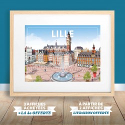 Affiche Lille - "Grand'Place"