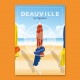 Affiche Deauville "Les Parasols" 50x70cm