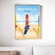 Affiche Deauville "Les Parasols" 50x70cm