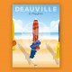 Deauville - "Les parasols" Poster