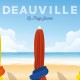 Deauville - "Les parasols" Poster