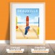 Deauville - "Les parasols" Poster