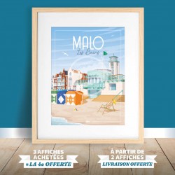 Affiche Malo-Les-Bains - "Détente" **2023**