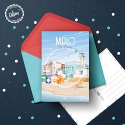 Carte postale Malo-les-Bains - "Détente" / 10x15cm **2023**