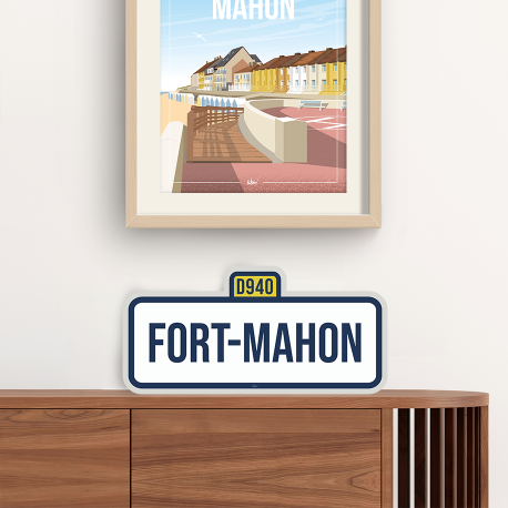 "Fort-Mahon" City Road Sign / 42x20cm