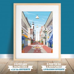 Affiche Le Touquet - La rue Saint-Jean