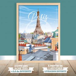 Affiche Paris - "Toi, toi mon Toit" / 50x70cm