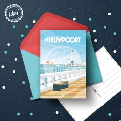 Carte Postale Nieuwpoort /Nieuport - La jetée  /  10x15cm
