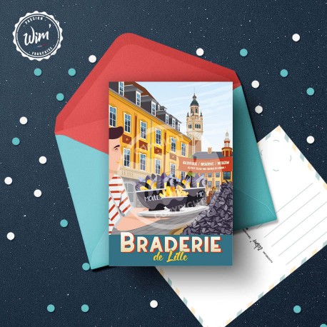 Lille - Braderie - "Moult Moules et Cetera" Postcard  / 10x15cm