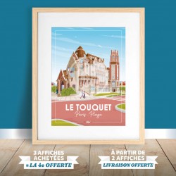 Affiche Le Touquet - "L'Hôtel de Ville"