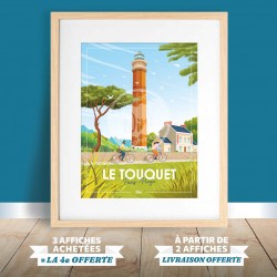 Affiche Le Touquet - "Le Phare de la Canche"