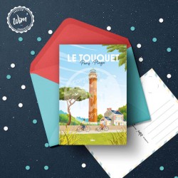 Carte Postale Le Touquet - "Le Phare de la Canche"  /  10x15cm