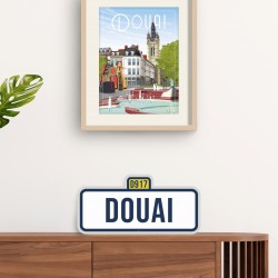Panneau "Douai" / 42x20cm