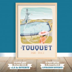 Affiche Le Touquet - "La Piscine du Touquet" / 50x70cm