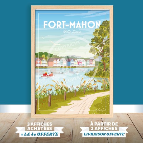 Affiche Fort-Mahon - "Belle Dune" / 50x70cm