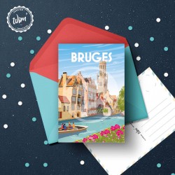 Carte Postale Bruges  /  10x15cm