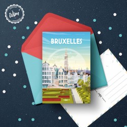 Carte Postale Bruxelles - "Mont des Arts" / 10x15cm