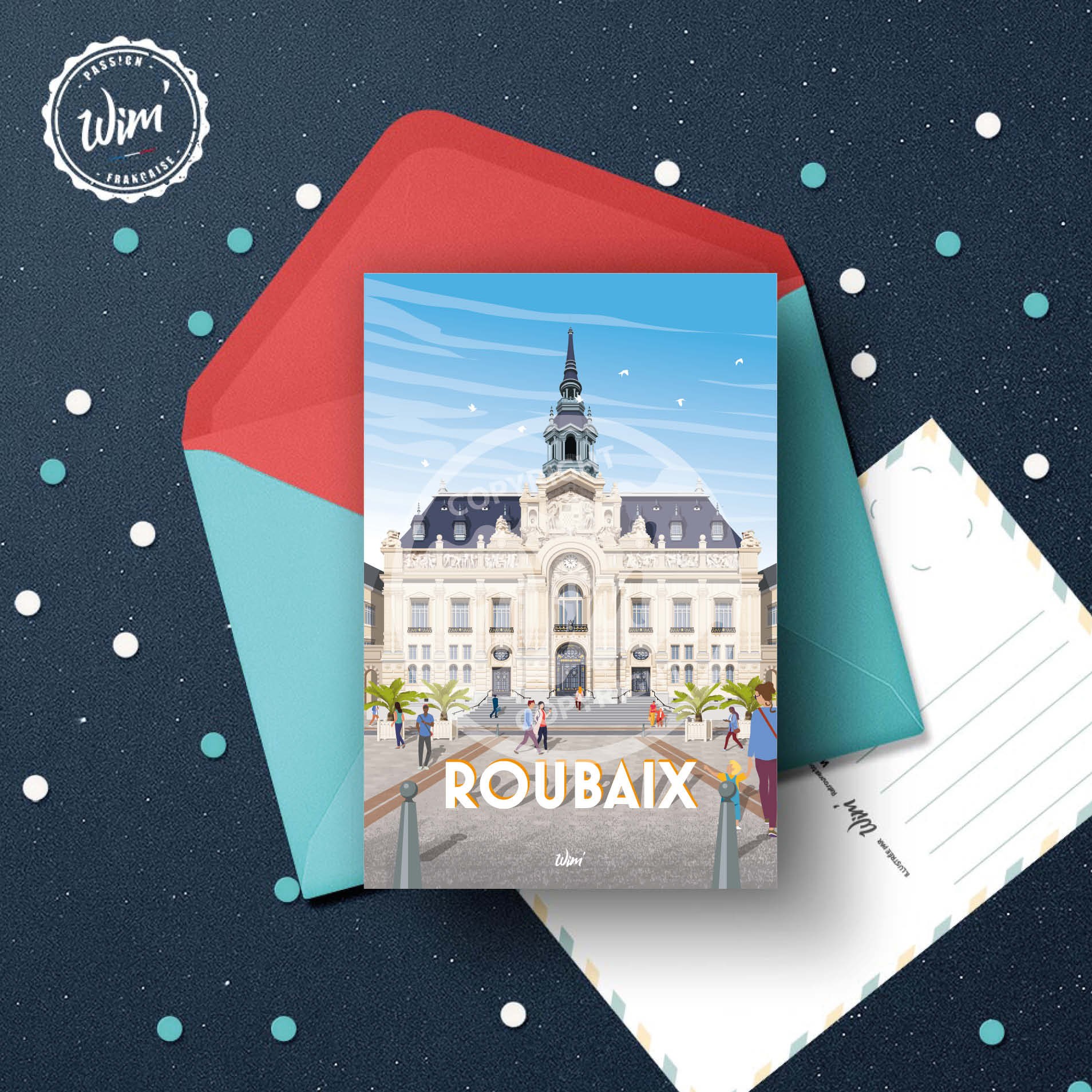 CARTE POSTALE ANCIENNE Rue de Roubaix Templeuve (France
