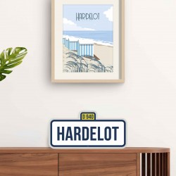 "Hardelot" City Road Sign / 42x20cm