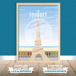 Le Touquet - "Paris-Plage" Poster / 50x70cm