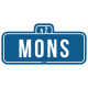 "Mons" City Road Sign / 42x20cm