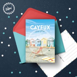 Carte postale Cayeux-sur-Mer - "Détente à Cayeux" /  10x15cm