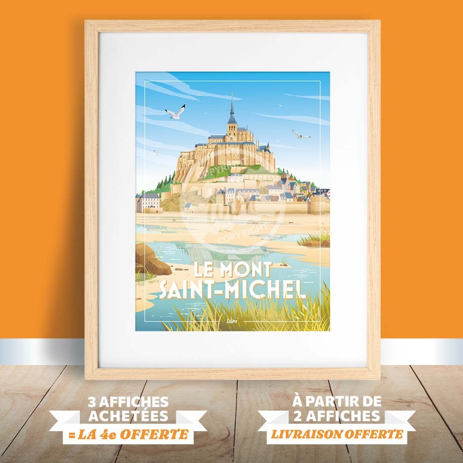 Affiche Vintage 60x90 Sans Cadre MONT ST MICHEL Rmph - POSTER HQ 40x60cm D'une AFFICHE VINTAGE Reproduction Artistique Sans Cadre Affiche Vintage 60x90 Sans Cadre MONT ST MICHEL Rmph - POSTER HQ 40x60cm D'une AFFICHE VINTAGE Reproduction Artistique Sans Cadre