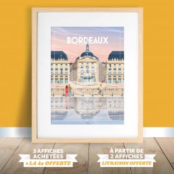 Affiche Bordeaux - "Le miroir d'eau"