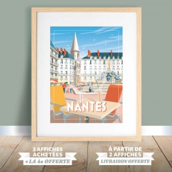 Nantes - "Place Royale" Poster