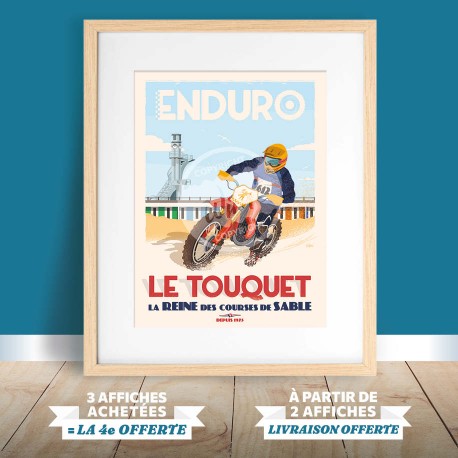 Affiche Le Touquet- "l'enduro"