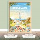 Affiche Barcelona/Barcelone - Recto/Verso