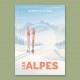 Affiche Montagnes - "Les Alpes"