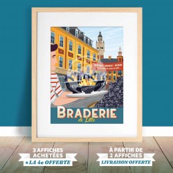 Affiche Lille Braderie "Moult Moules et Cetera"