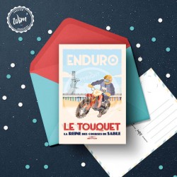 Le Touquet - "Passion Enduro" Postcard  / 10x15cm
