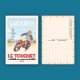 Carte Postale Le Touquet - "Passion Enduro"  /  10x15cm