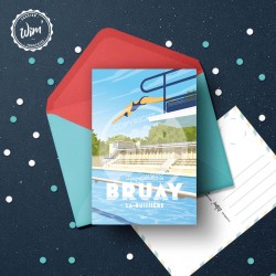 Bruay-la-Buissière - "la piscine Art Déco" Postcard  / 10x15cm