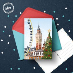 Carte Postale Lille - Noël à Lille  /  10x15cm