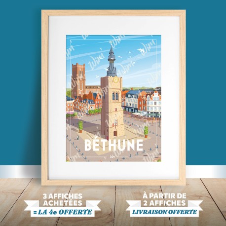 Affiche Béthune - "Grand Place"