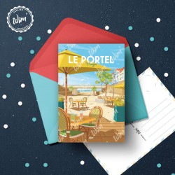 Carte Postale Le Portel - "Place de la République"  /  10x15cm