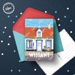 Carte Postale Wissant - "Balade à Wissant"  /  10x15cm
